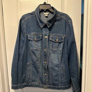 Women's CJ Banks Blue Denim Button Up Jean Jacket